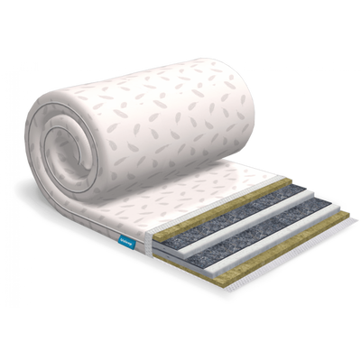 Тонкий матрац Usleep SleepRoll Extra Linen, латексірованна бавовна, 70х190 см, микрофибра жаккард, Безпружинный (Топпер), 8 см, Середній / Жорсткий
