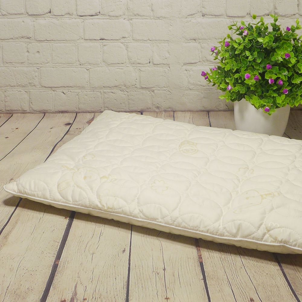 Подушка для новорожденных, 40х60см, Хлопок 100%, cиликонизированное волокно, 40х60 см, ранфорс, для сна