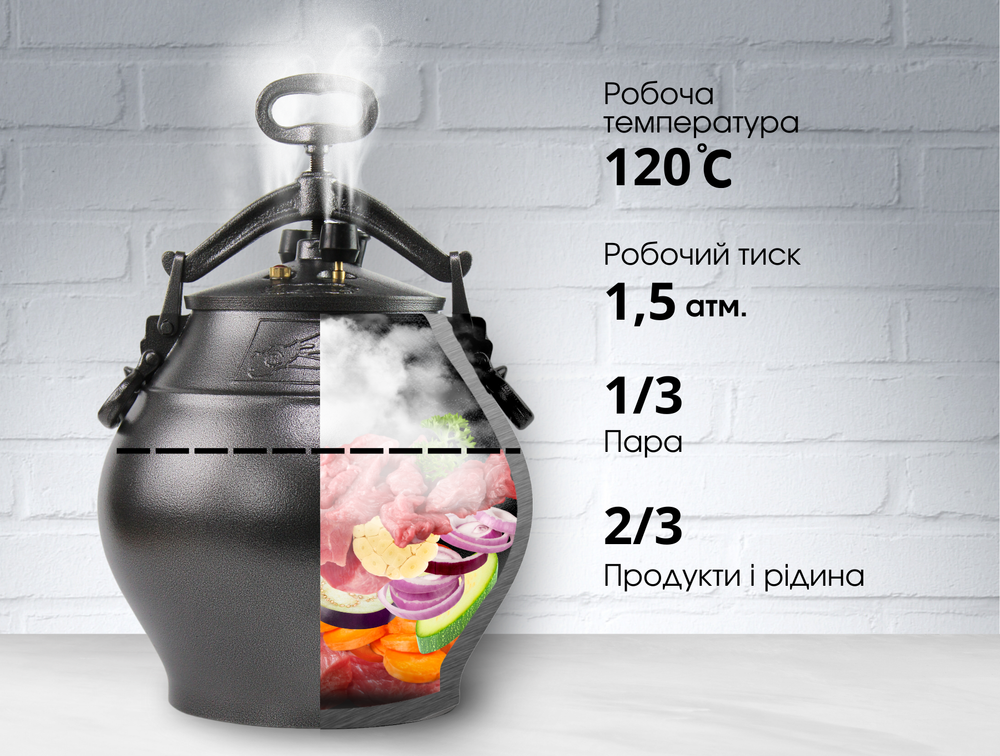 Афганський казан-скороварка 15 л чорний Rashko Baba, 15л, 30 см
