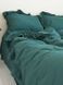 Постельное белье Limasso Exclusive Stonewashed Dark Green вареный хлопок, Евро, Хлопок 100%, 240х260 см., 1, 2, 200х220 см., 50х70 см, варёный хлопок, Фирменная картонная коробка