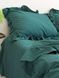 Постельное белье Limasso Exclusive Stonewashed Dark Green вареный хлопок, Евро, Хлопок 100%, 240х260 см., 1, 2, 200х220 см., 50х70 см, варёный хлопок, Фирменная картонная коробка