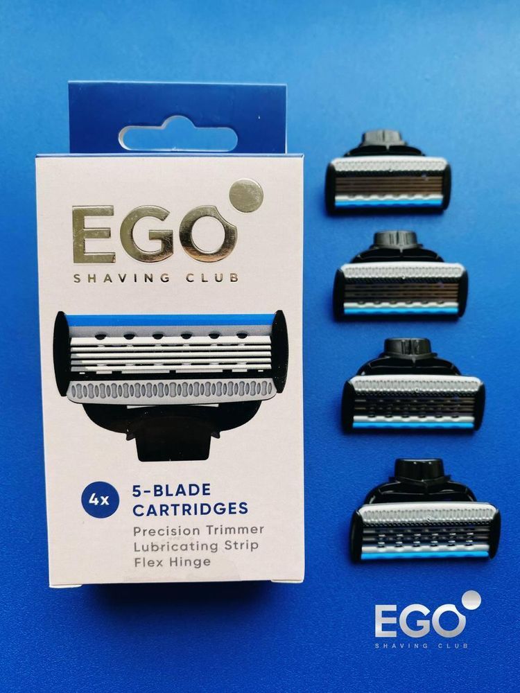 Змінні картриджі для бритвеної системи EGO Shaving Club 4 x Refills, чоловічі, 4шт (5 лез)