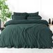 Постельное белье Limasso Exclusive Stonewashed Dark Green вареный хлопок, Евро, Хлопок 100%, 240х260 см., 1, 2, 200х220 см., 50х70 см, варёный хлопок, Фирменная картонная коробка