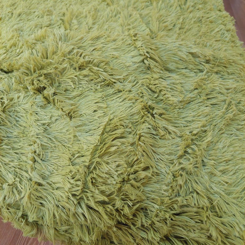 Плед покрывало травка евро меховое Lisa зеленое, Полиэстер 100%, 210х220 см, искусственный мех, Евро, Покрывало