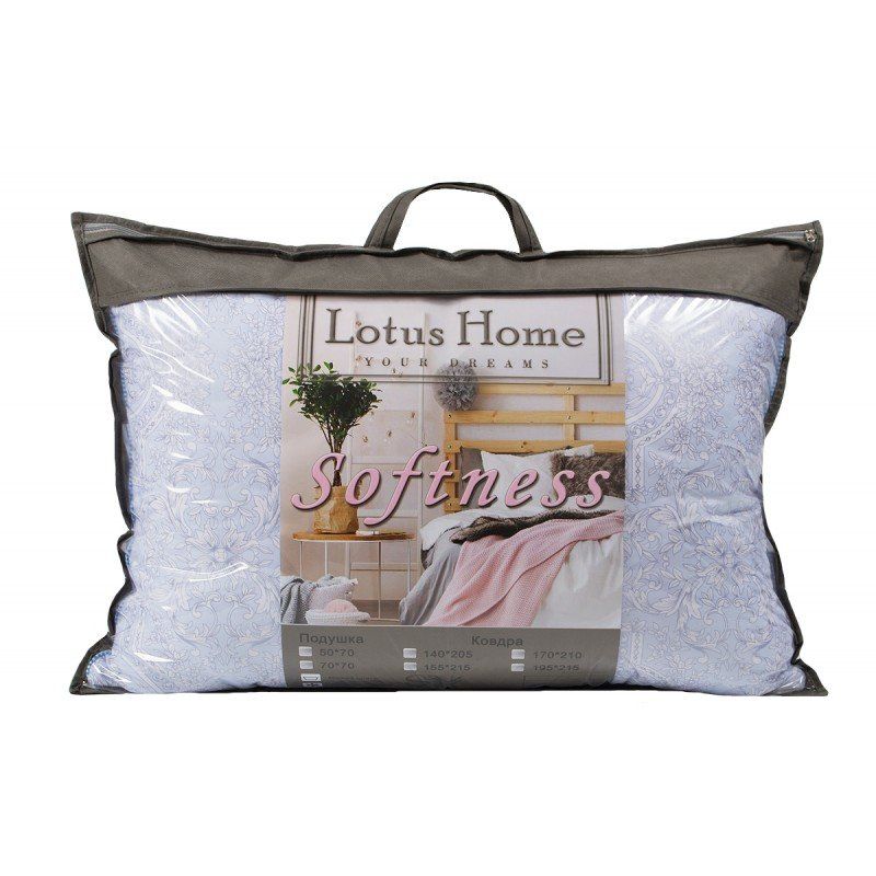 Подушка Lotus 50х70см, 70х70см - Softness Sheen, Микрофибра 100%, холлофайбер, 50х70см, микрофибра, для сна