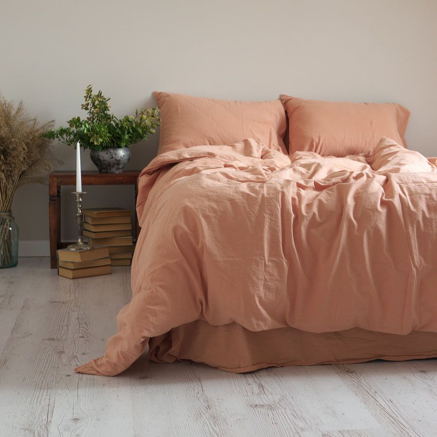 Постельное белье Limasso Standart Cameo Brown вареный хлопок евро, Евро, Хлопок 100%, 240х260 см., 1, 2, 200х220 см., 50х70 см, варёный хлопок, Фирменная картонная коробка