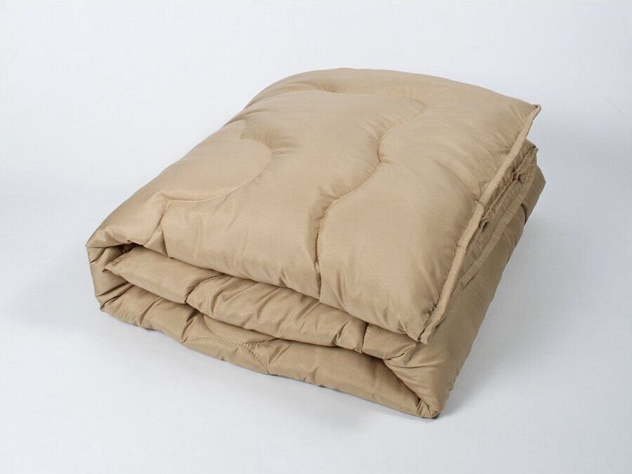 Ковдра Lotus - Comfort Wool кава, Мікрофібра 100%, овеча вовна 100%, 195х215см, мікрофібра, Євро