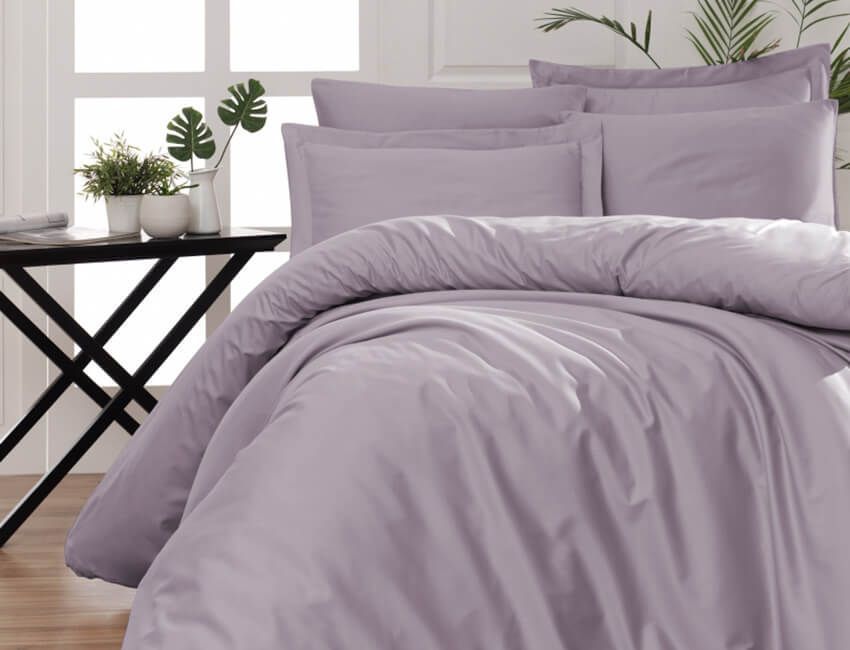 Постільна білизна Сатин First Choice Snazzy Lavender, Родинний, Бавовна 100%, 240х260 см., 2, по 2, 160х220 см., 50х70, 70х70 см, сатин, Фірмова картонна коробка