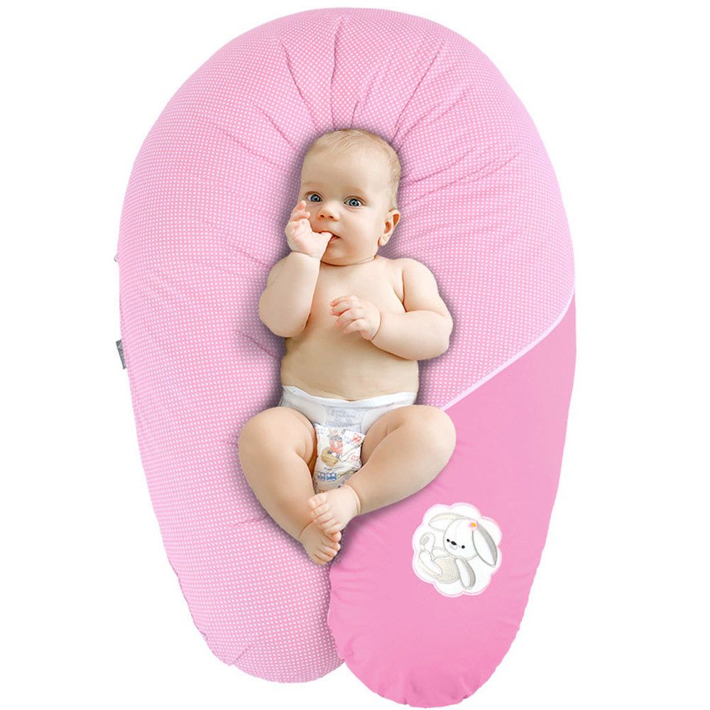 Подушка для беременных и кормления 30х190см Papaella розовая, Хлопок 100%, антиаллергенное волокно, 30х190 см, ранфорс, ранфорс, для кормления, Средний