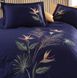 Двоспальний Євро комплект Dantela Vita Starlice Blue Сатин з вишивкою