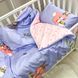 Дитяча постільна білизна в ліжечко сатин Вілюта 418, Дитячий, Бавовна 100%, 60x120х10 см на резинці, 1, 1, 105х145 см., 40х60 см, сатін, У ліжечко, Фірмова картонна коробка