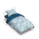 Постельное белье Бязь Home Line "Гинго билоба" (серо-голубой), 50х70 см, Полуторный, Хлопок 100%, 150х214 см., 1, 2, 145х210 см., 50х70 см, бязь, 140 г/м.кв, ПВХ