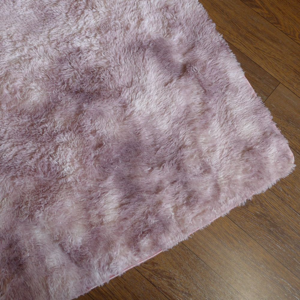 Килимок приліжковий Koloco 100х200см рожевий, Поліестер / Бавовна, 100х200 см