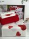 Постільна білизна Romeo Home Love Red Фланель, Євро, Бавовна 100%, 240х260 см., 1, 2, 200х220 см., 50х70 см, фланель, Фірмова картонна коробка