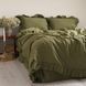 Постельное белье Limasso Exclusive Stonewashed Capulet Olive вареный хлопок, Евро, Хлопок 100%, 240х260 см., 1, 2, 200х220 см., 50х70 см, варёный хлопок, Фирменная картонная коробка