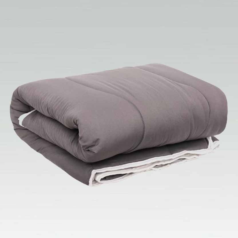 Одеяло Viluta Relax Лето Дуэт Графит 140х205см стеганое, Микрофибра 100%, cиликонизированное волокно, 140х205 см, микрофибра, микрофибра, 200 г/м2, Полуторное, Фірмова сумка