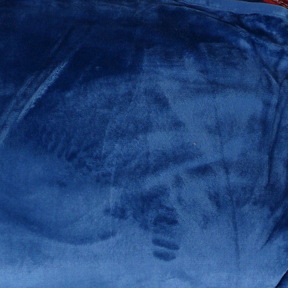 Постельное белье велюр Koloco Monica синее, Евро, Полиэстер 100%, 250х250 см., 1, 2, 200х230 см., 50х70 (+2см окантовка), микрофибра