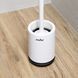 Підлоговий йоржик для унітаза з силіконовою щіткою (білий/чорний), 90х410х140 мм, Для санвузла, Підлоговий