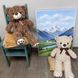 Плюшевий Ведмідь із пледом 100x160см Colorful Home коричневий, Поліестер 100%, 30х70 см, плюш, Іграшка + плед