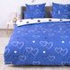 Комплект постельного белья Navy Blue Love, 70x70см, Евро, Хлопок 100%, 215х240 см., 200х215 см., 70х70 см, ранфорс