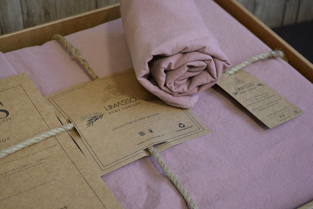 Постельное белье Limasso Standart Old Rose вареный хлопок, Евро, Хлопок 100%, 240х260 см., 1, 2, 200х220 см., 50х70 см, варёный хлопок, Фирменная картонная коробка