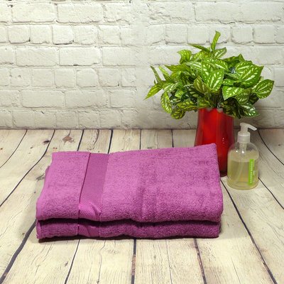 Полотенце махровое "Aisha" (Узбекистан) фиолетовый, Хлопок 100%, 70х140 см, 400 г/м.кв., для бани