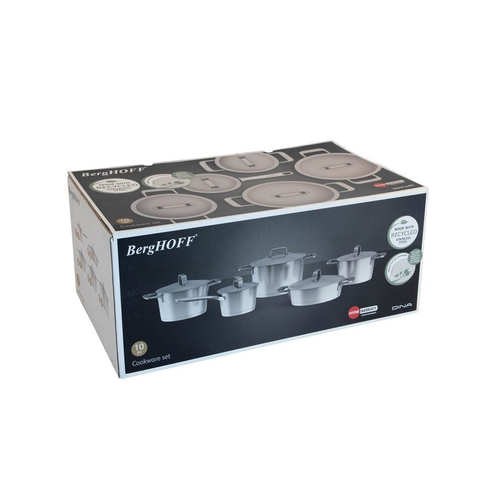Набор посуды BergHOFF DiNA Meta, 10 пр., 10 предметов, Фирменная картонная коробка