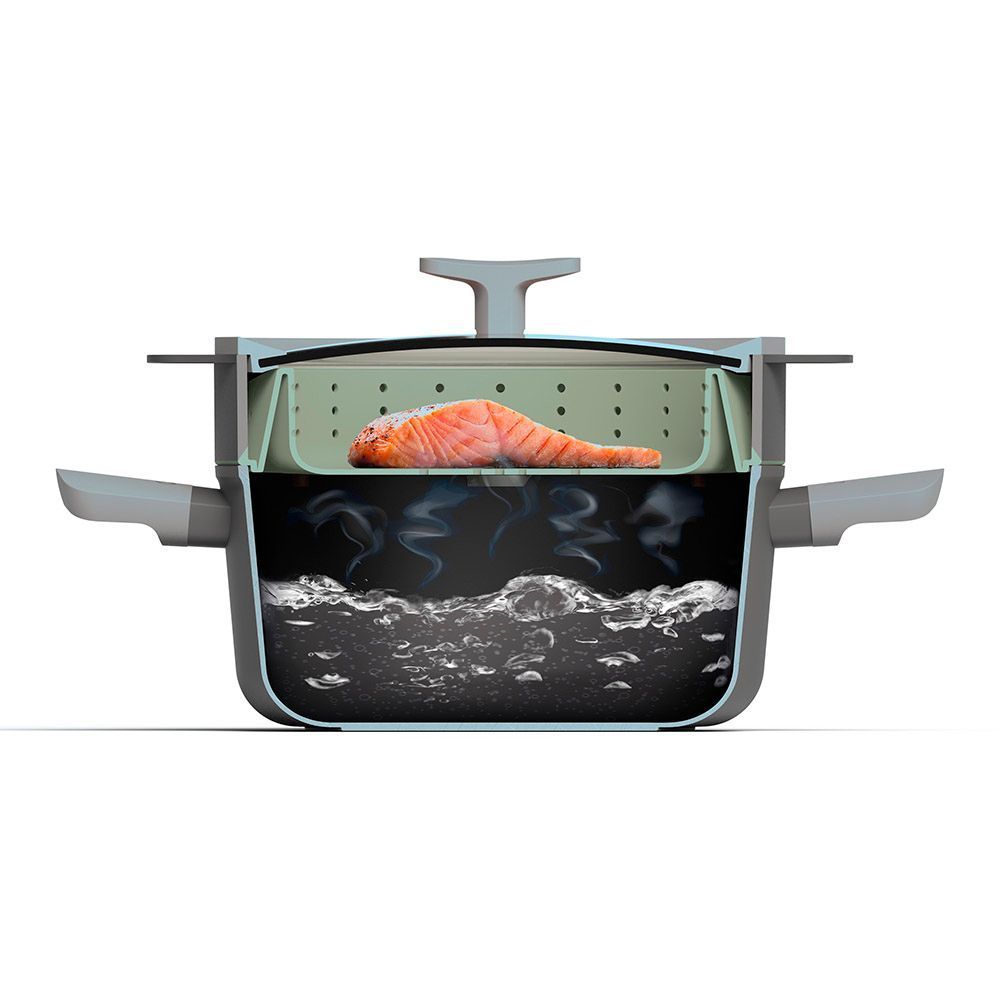 Друшляк-пароварка BergHOFF Leo Balance, силікон, 24 см, 24 см