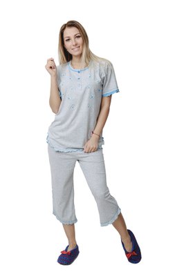 Жіночий костюм двійка Dream Well 8303 (S) бриджі та футболка, Бавовна 100%, S (40-42), трикотаж, жіночі, костюм двійка