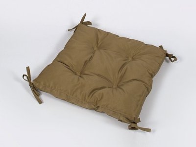 Подушка на стул Lotus 40х40х5 - Optima с завязками горчичный, Хлопок 53%, Полиэстер 47%, мебельная вата, 40х40см, хлопок/полиэстер, для отдыха