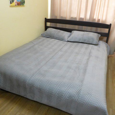 Покривало велюр з 2 наволочками 50х70 Colorful Home сіре, Микрофибра / Полиэстер, 2, 50х70 см, 220х240 см, велюр, Євро, Покривало+2 наволоки 50х70см
