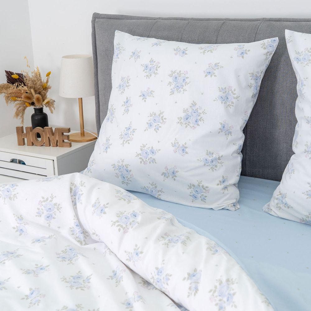 Постільна білизна Isleep ранфорс 26027, 50х70см, Двоспальний з простирадлом на резинці 160, Бавовна 100%, 160х200х25 см на резинці, 1, 2, 175х210 см., 50х70 см, ранфорс