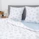 Постільна білизна Isleep ранфорс 26027, 50х70см, Двоспальний з простирадлом на резинці 160, Бавовна 100%, 160х200х25 см на резинці, 1, 2, 175х210 см., 50х70 см, ранфорс