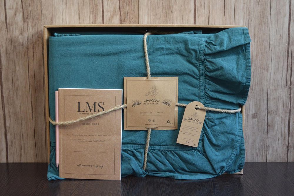 Постельное белье Limasso Exclusive Dark Green вареный хлопок, Полуторный, Хлопок 100%, 160х240 см., 1, 1, 160х220 см., 50х70 см, варёный хлопок, Фирменная картонная коробка