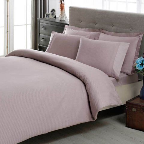 Постільна білизна ТАС Premium Basic Lila Сатин-Stripe King Size, king size, Бавовна 100%, 270х280 см., 1, 4, 220х240 см., 50х70, 50х70 (+5см), сатин Stripe, 220 TC, Фірмова картонна коробка