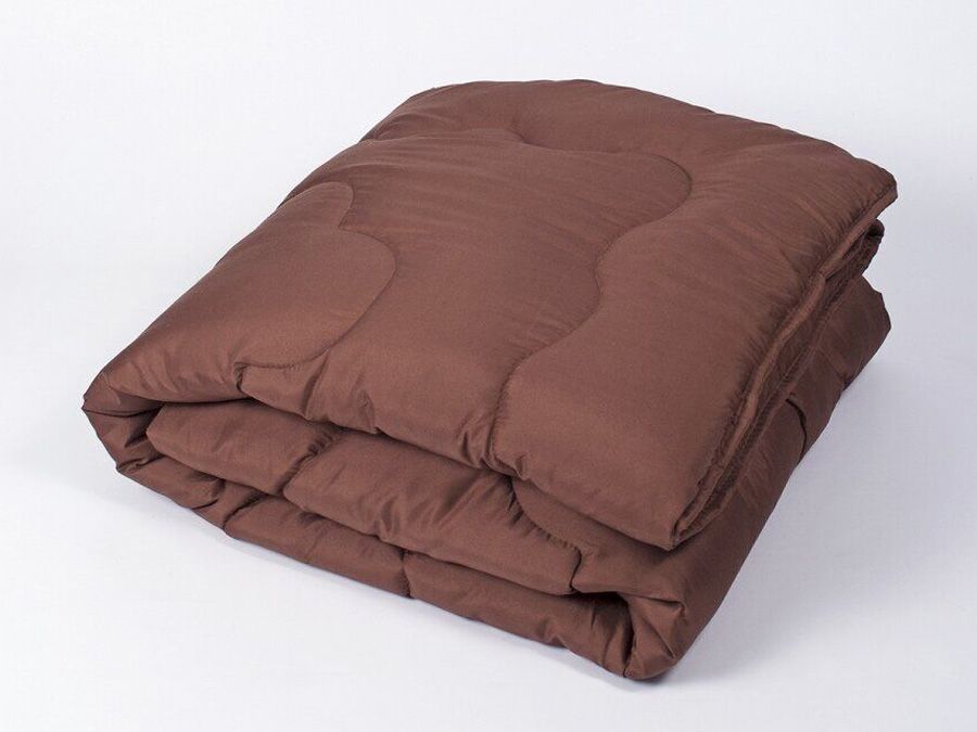 Ковдра ТМ Lotus - Comfort Wool коричневий, Мікрофібра 100%, овеча вовна 100%, 195х215см, мікрофібра, Євро
