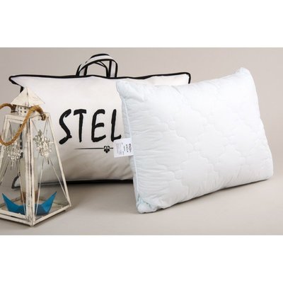 Подушка ТМ Lotus 50х70см - Stella голубой, мако батист, антиаллергенное волокно, 50х70см, мако батист, для сна