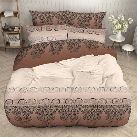 Постільна білизна Бязь Home Line "Тяжіння", Євро, Бавовна 100%, 220х230 см., 1, 2, 200х220 см., 50х70 см, бязь, 120 г/м.кв, ПВХ