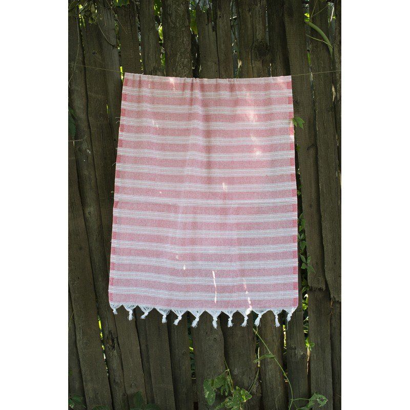 Полотенце 75х150см Pestemal - Pink 06 Hard stripe ТМ Lotus, Хлопок 100%, 75х150 см, хлопок