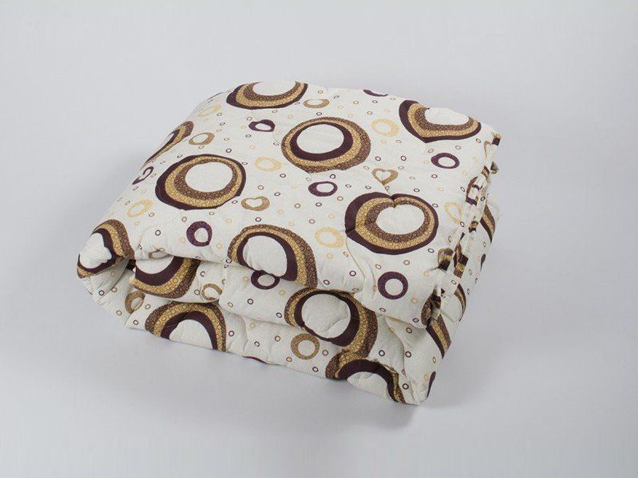 Одеяло Lotus - Colour Fiber Indi кофе, Хлопок 100%, холлофайбер, 195х215см, бязь, Евро