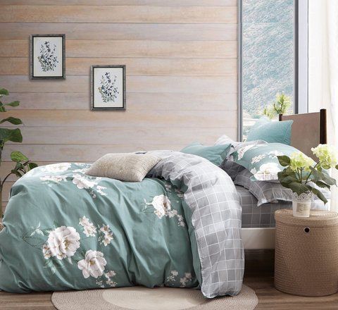Постільна білизна Сатин Home Line "Блум", Полуторний, Бавовна 100%, 160х220 см., 1, 2, 160х220 см., 50х70 см, сатин, ПВХ