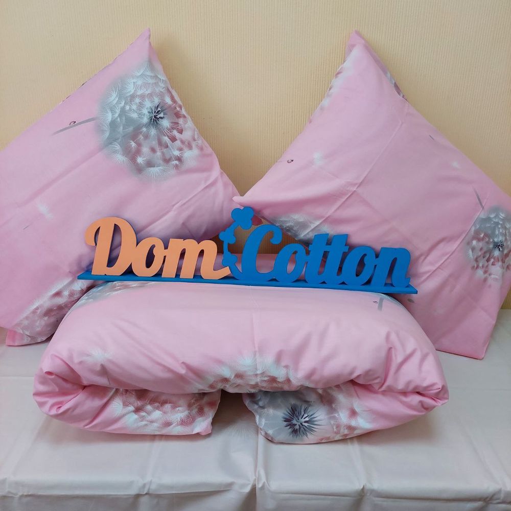 Постільна білизна ранфорс Dom Cotton "Рожеві мрії", Двоспальний, Бавовна 100%, 200х220 см., 1, 2, 175х210 см., 50х70 або 70х70 см, ранфорс