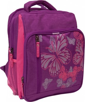 Рюкзак школьный Bagland Школьник 8 л. Фиолетовый/розовый (00112702), 33 x 24 x 11 см, 420SW Flat PVC жатка, женский, 8л, 0.45
