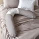 Подушка для кормления с вышивкой и пуговкой Papaella 30х190см Горошек серая, Хлопок 100%, антиаллергенное волокно, 30х190 см, бязь, бязь, для кормления, Средний
