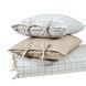 Постільна білизна Бязь Еко Home Line "Клітинка кухонна" (бежево-бірюзовий/бежевий), Полуторний, Бавовна 100%, 150х214 см., 1, 2, 145х210 см., 50х70 см, бязь, 140 г/м.кв, Фірмова тканна сумка