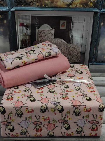 Постельное белье Belizza Elena Фланель, Полуторный, Хлопок 100%, 180х240 см, 1, 1, 160х220 см., 50х70 см, фланель, Фирменная картонная коробка