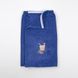 Полотенце для сауны на липучке синее ТМ Lotus, Хлопок 100%, 65х145 см, 350 г/м.кв., для сауны
