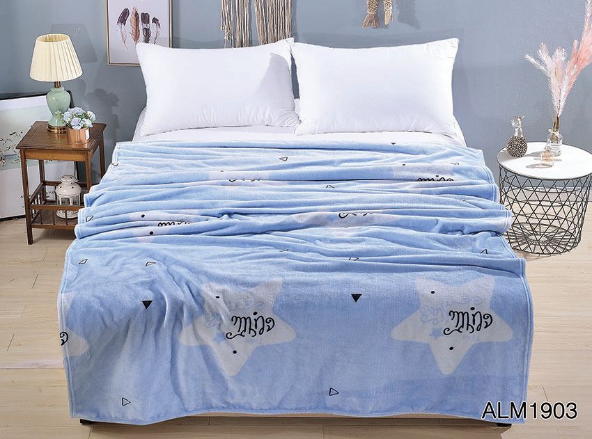 Покрывало на подростковую кровать Tag Tekstil микрофибра (ALM1903), Полиэстер 100%, 160х220 см, микрофибра, плюш, Полуторный, Покрывало