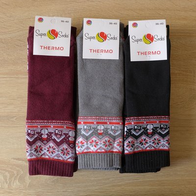 Носки женские махровые Super Socks "Thermo" р. 36-40  (1 пара), Шерсть 75%, Полиэстер 23%, Эластан 2%, 36-40, женские