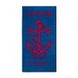 Рушник пляжний 75х150см - Grace Anchor New синій ТМ Lotus, Бавовна 100%, 75х150 см, махра/велюр, 380 г/м.кв.